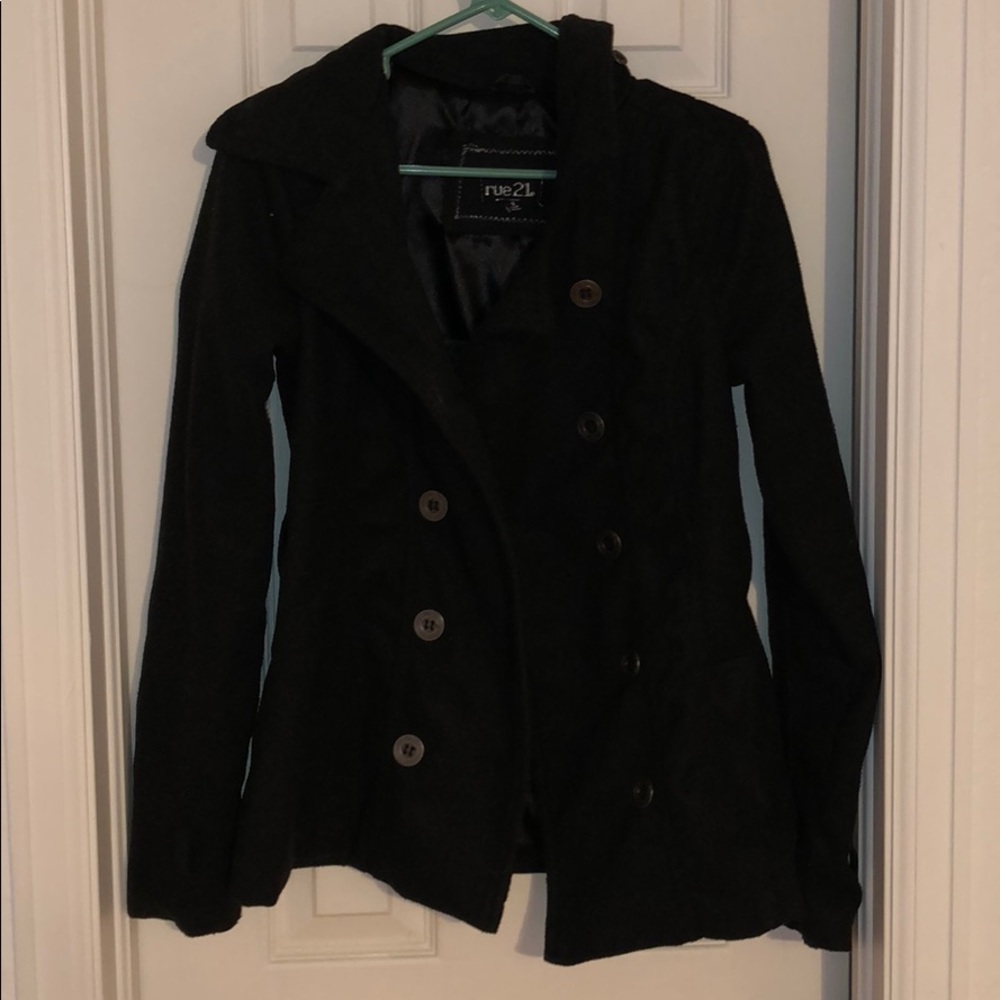 Grey pea coat